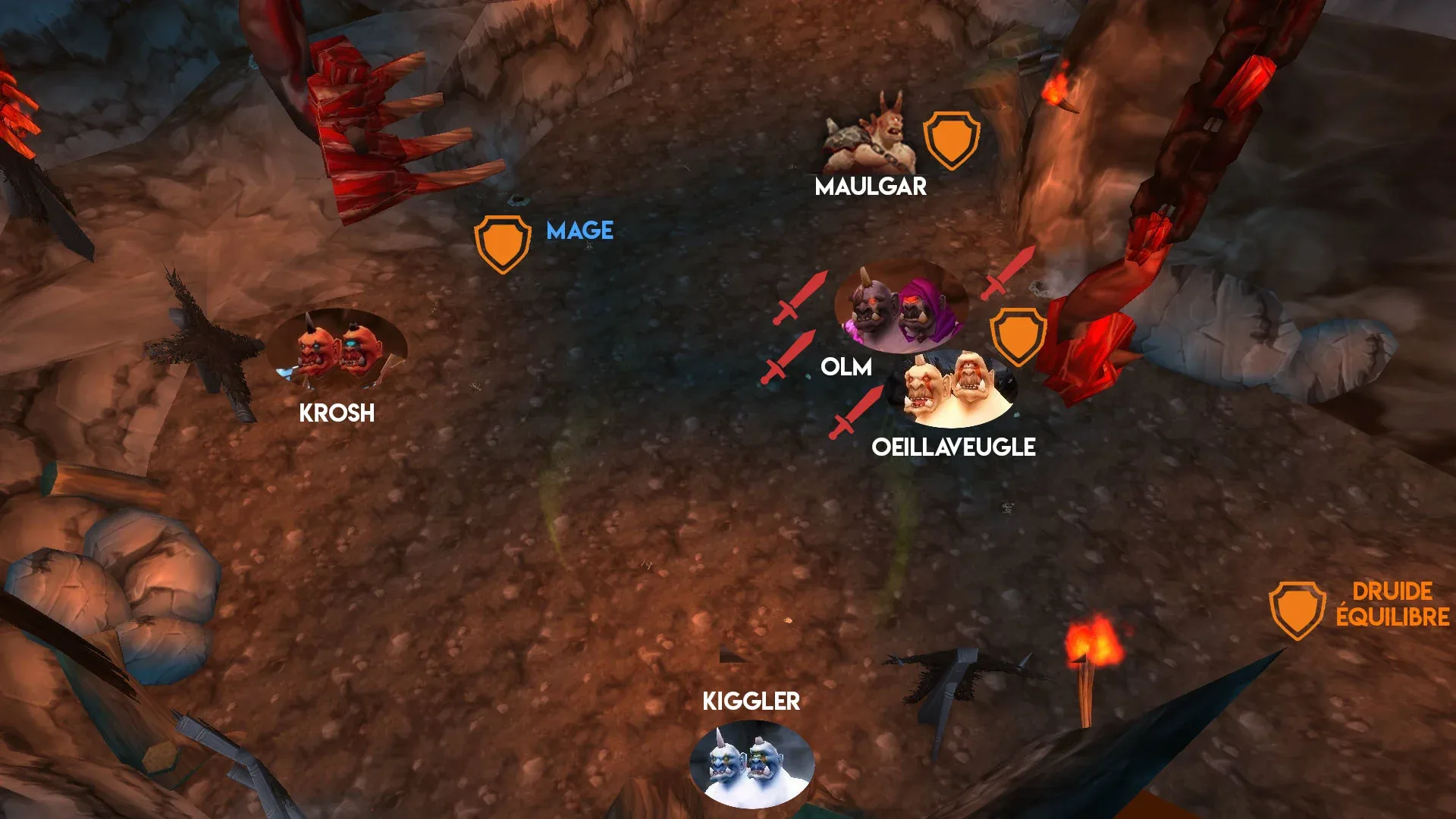 Placement recommandé sur Haut Roi Maulgar